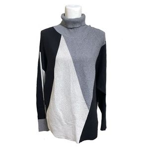 Oversized Turtleneck Gray Milano Sweater